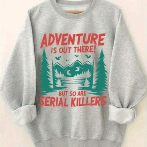 SHEIN Gray Adventure Graphic Women's Sweater